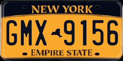 NY license plate GMX9156