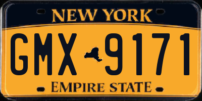 NY license plate GMX9171