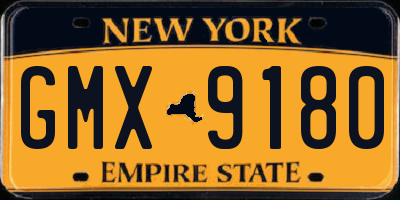 NY license plate GMX9180