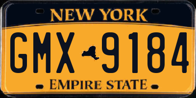 NY license plate GMX9184