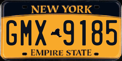 NY license plate GMX9185