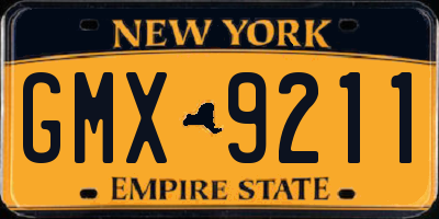 NY license plate GMX9211