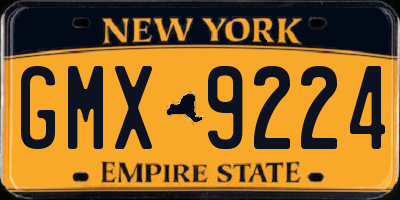 NY license plate GMX9224