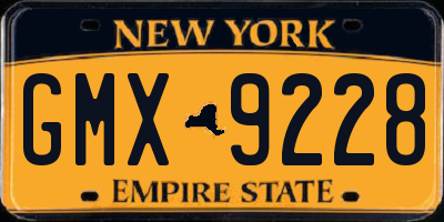 NY license plate GMX9228