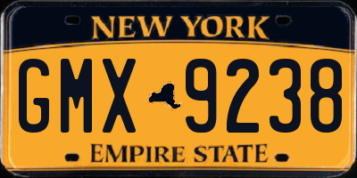 NY license plate GMX9238