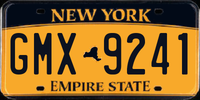 NY license plate GMX9241