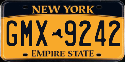 NY license plate GMX9242