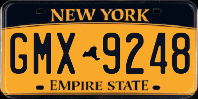 NY license plate GMX9248