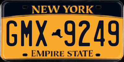 NY license plate GMX9249