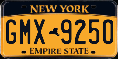 NY license plate GMX9250