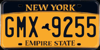NY license plate GMX9255