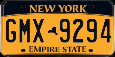 NY license plate GMX9294