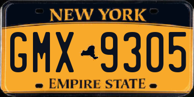 NY license plate GMX9305