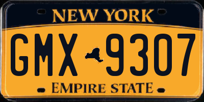 NY license plate GMX9307