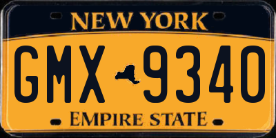 NY license plate GMX9340