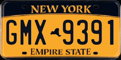 NY license plate GMX9391