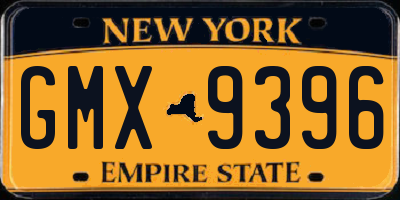 NY license plate GMX9396