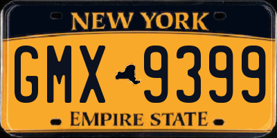 NY license plate GMX9399