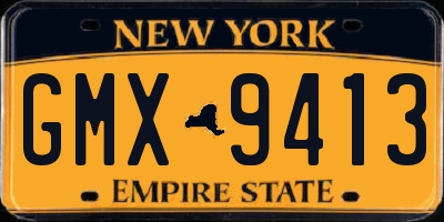 NY license plate GMX9413