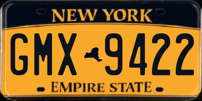 NY license plate GMX9422