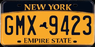NY license plate GMX9423