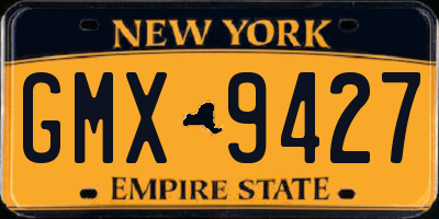 NY license plate GMX9427