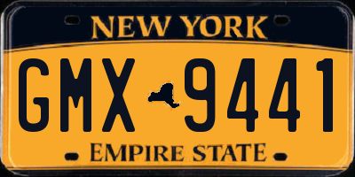 NY license plate GMX9441