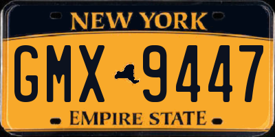 NY license plate GMX9447