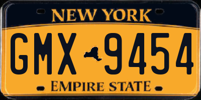 NY license plate GMX9454