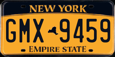 NY license plate GMX9459
