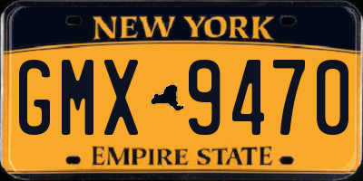 NY license plate GMX9470