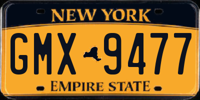 NY license plate GMX9477