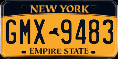NY license plate GMX9483