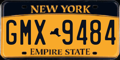 NY license plate GMX9484