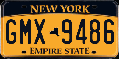 NY license plate GMX9486