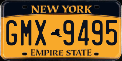NY license plate GMX9495