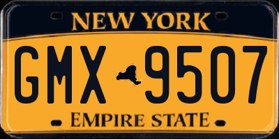NY license plate GMX9507