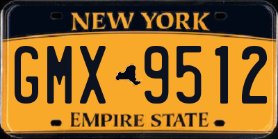 NY license plate GMX9512