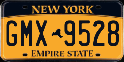 NY license plate GMX9528