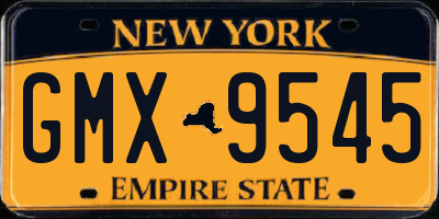 NY license plate GMX9545