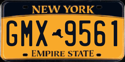 NY license plate GMX9561