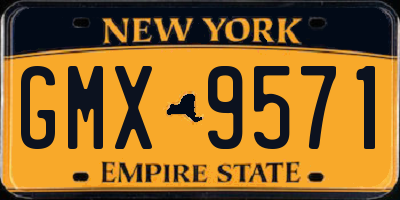 NY license plate GMX9571
