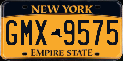 NY license plate GMX9575