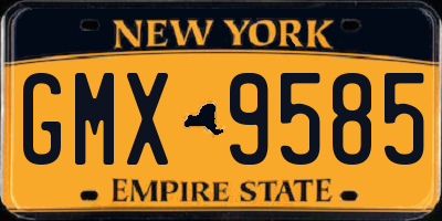 NY license plate GMX9585