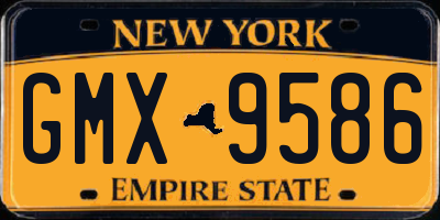 NY license plate GMX9586