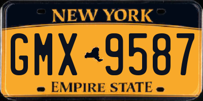 NY license plate GMX9587