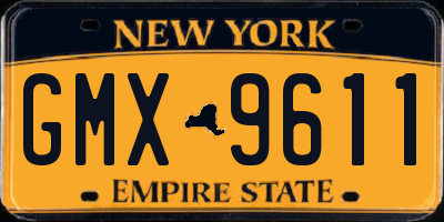 NY license plate GMX9611