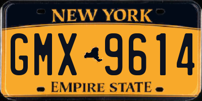 NY license plate GMX9614