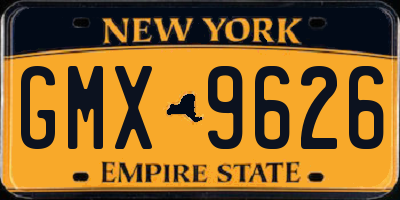 NY license plate GMX9626