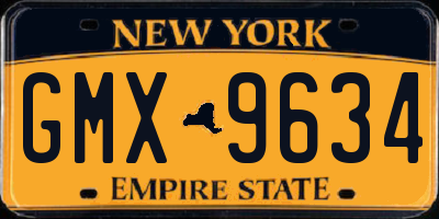 NY license plate GMX9634